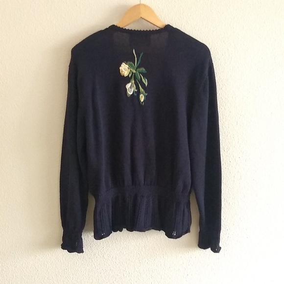 SUSAN BRISTOL Vintage Knit Cardigan and Floral Maxi Skirt Bundle Multicolor Sz M - Picture 3 of 9